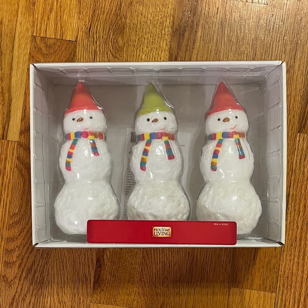 Snowman Candle Set